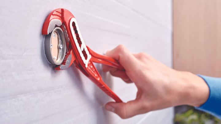 Actual product image tesa EKKRO WC replacement roll holder incl. adhesive solution without drilling