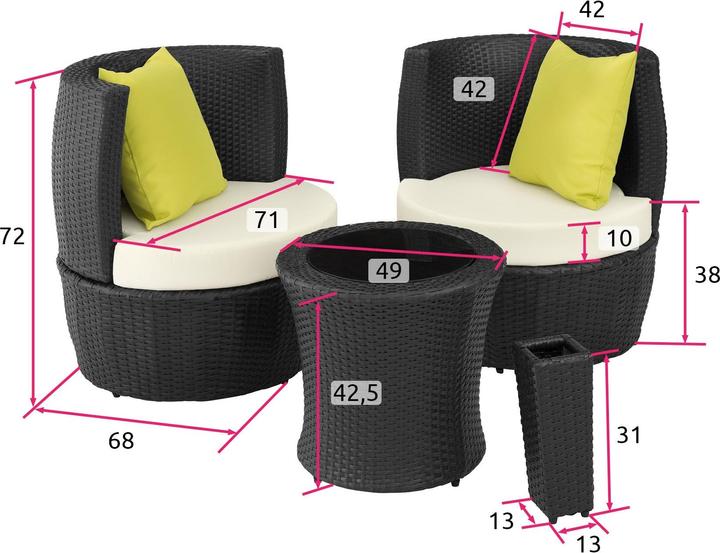 Produktbild tectake Nizza