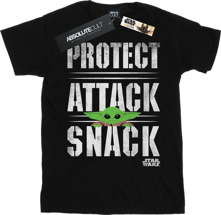 Produktbild Star Wars The Mandalorian Protect Attack Snack TShirt (3XL)