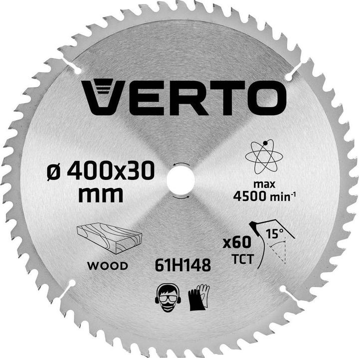 Verto Kreissägeblatt, Widia, 400 x 30 mm, 60 Zähne