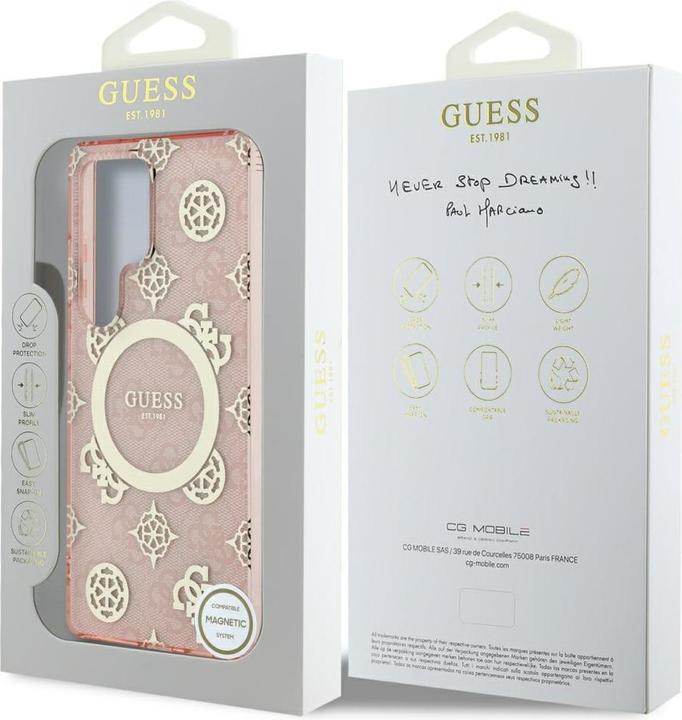 Produktbild Guess 4G Peony Pattern Case für Samsung Galaxy S25 Ultra - gold (Samsung Galaxy S25 Ultra)