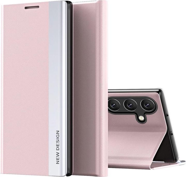 Immagine prodotto Hurtel Back panel cover Sleep Case Pro for Samsung Galaxy S25 Edge with Flip and Stand - Pink (Samsung Galaxy S25 Edge)