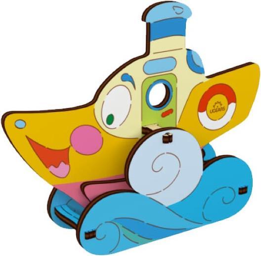 Image du produit Ugears Coloriage Bateau A Vapeur 15pcs (fr-fr-en-pol-es-ukr)