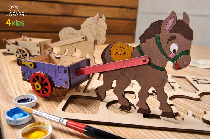Immagine prodotto Ugears Colorare Ane Et Charette 23pcs (fr-de-en-pol-es-ukr)
