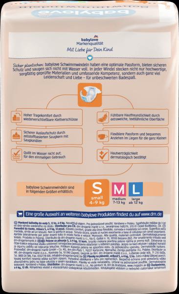 Immagine prodotto dm babylove Pannolini da bagno taglia S (4-9 kg) (Dimensione S, 12 Pezzo/i)