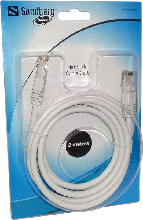 Immagine prodotto Sandberg Cavo salvaspazio Cat6 200cm 78,7Z RJ45 RJ45 UTP Patch Cavo di rete 1000 Mbit/Sec (U/UTP, CAT6, 2 m)