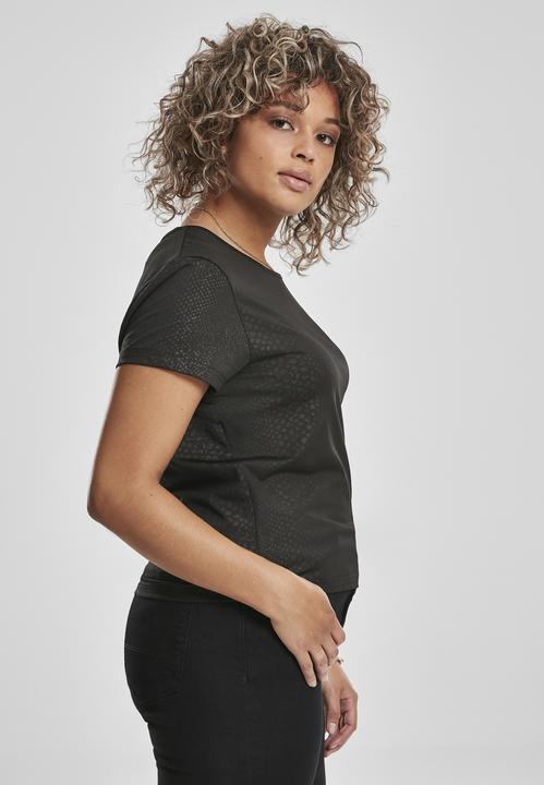 Actual product image Urban Classics Ladies Stretch Pattern Cropped Tee (XL)