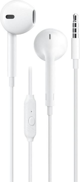Actual product image BlueStar Wired headphones Blue Star BLUE STAR wire earphones Jack 3,5 mm with microphone PA-E65 1,2 m white (Cable)
