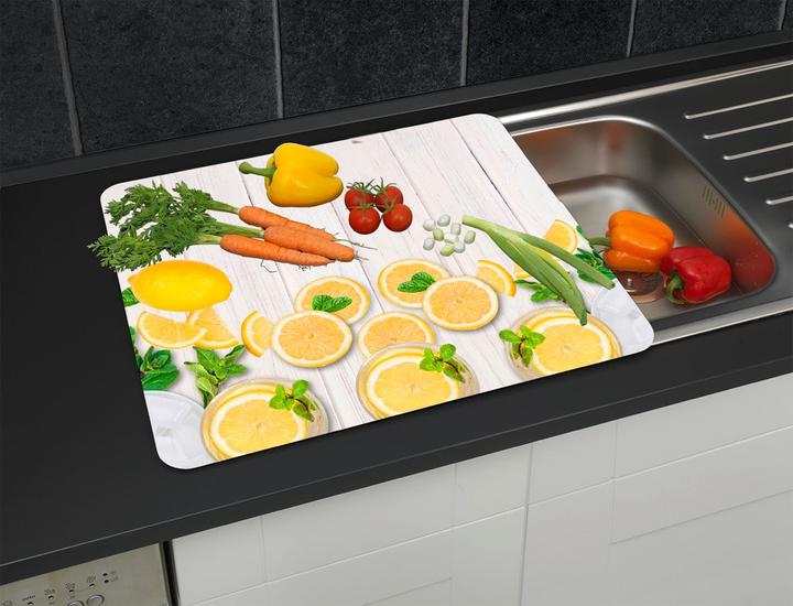 Immagine prodotto Wenko Piastra multipla Mod. Piastra di copertura al limone per piani di cottura in vetroceramica, tagliere