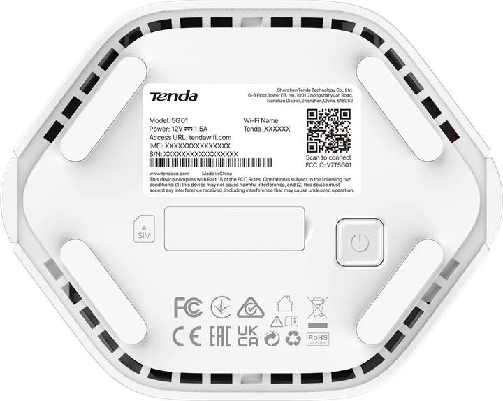 Actual product image Tenda Router 5G01 AX1500 Wi-Fi 6 5G NR
