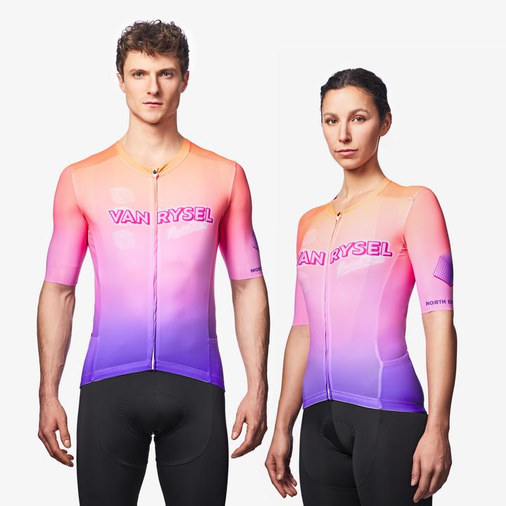 Image du produit Van rysel Maillot de vélo route manches courtes été, RCR 2 Flanders 90's LTD édition orang (L)
