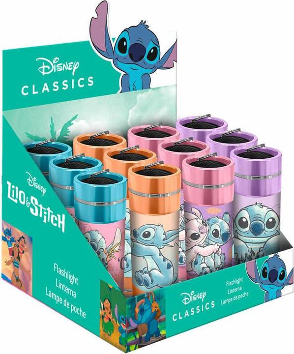 Actual product image Kids Euroswan Disney Stitch sortierte Aluminium-LED-Taschenlampe (17 cm)
