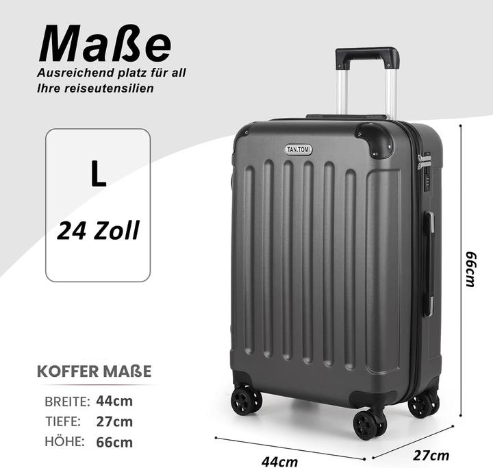 Actual product image Tan.Tomi Grosser Hartschalenkoffer (65 l, M (50 - 90l))