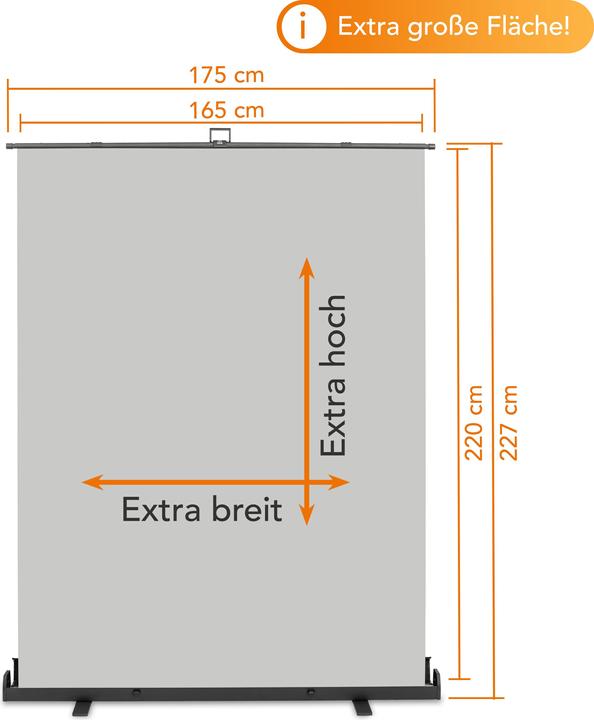Immagine prodotto Walimex pro Sfondo del pannello roll-up (165 cm, 226 cm)