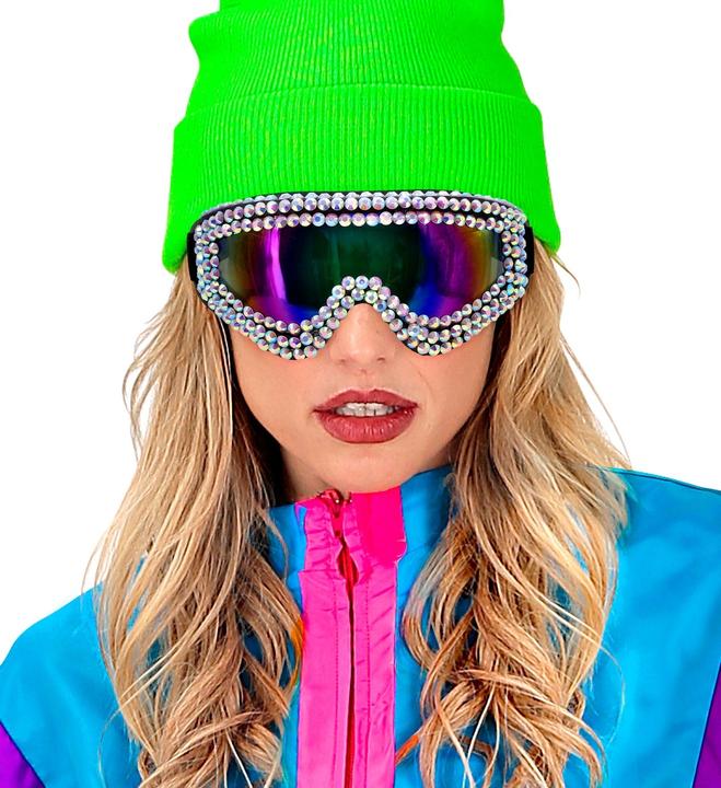 Actual product image Widmann 80s ski goggles with rhinestones