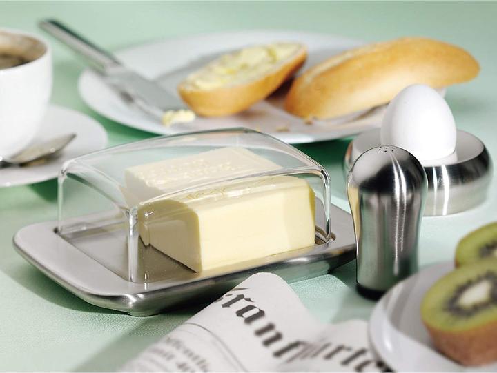 Productafbeelding WMF Botervloot botervloot 12x17cm plastic deksel zolder brunch roestvrij staal mat (1.05 l)