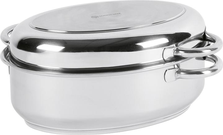 Produktbild Schulte-Ufer Multibräter oval 9 Liter Ø38cm Edelstahl (38 cm, Bräter + Schmortopf, Edelstahl)