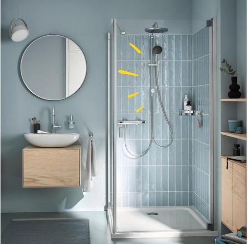 Actual product image Grohe Vitalio Start System 250 Flex Duschsystem mit Umstellung und Vitalio Start 110 Handbrause, Reno-Set