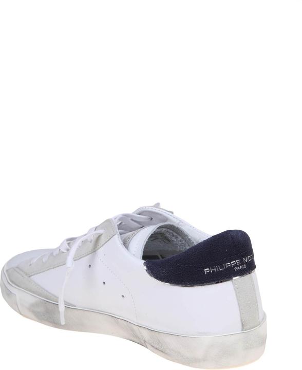 Produktbild Philippe Model prsx low sneakers in white/blue leather (40)