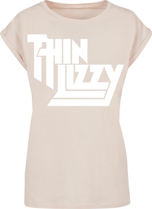 Produktbild Merchcode Ladies Thin Lizzy - TL Stacked Logo White Extended Shoulder Tee - 181487 (M)