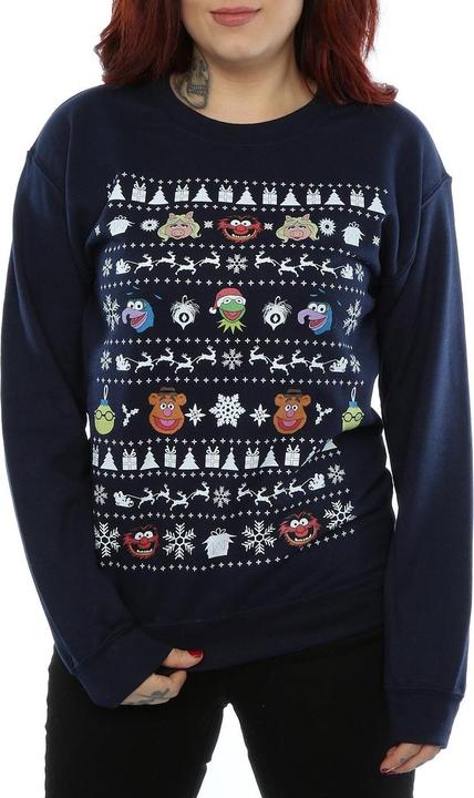 Actual product image Disney Womens/Ladies The Muppets Christmas Heads Sweatshirt (M)