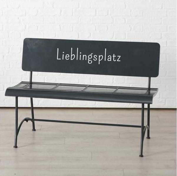 Actual product image Boltze Home Garden bench favorite iron, gray