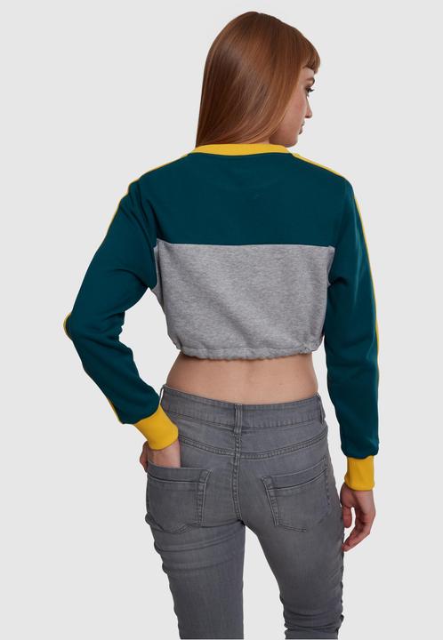 Produktbild Urban Classics Ladies Cropped 3-Tone Stripe Crew (XS)