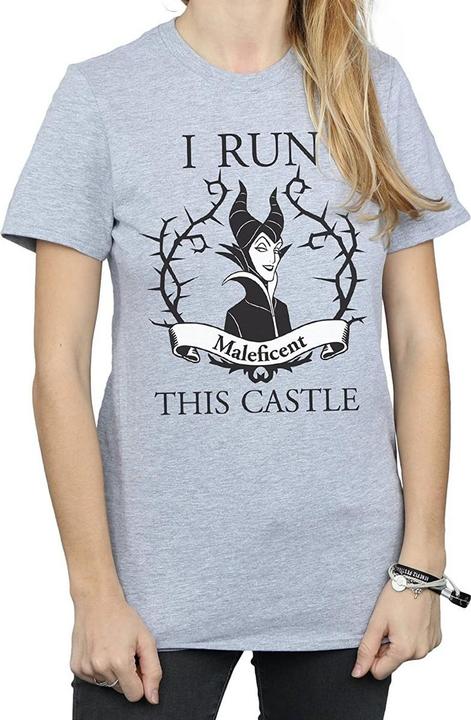 Immagine prodotto Maleficent Maglietta da donna/donna I Run This Castle Boyfriend (XXL)