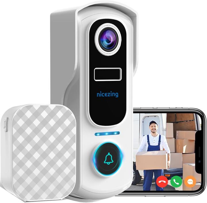 Produktbild Nicezing Video Türklingel mit Personenerkennung (App, WLAN)
