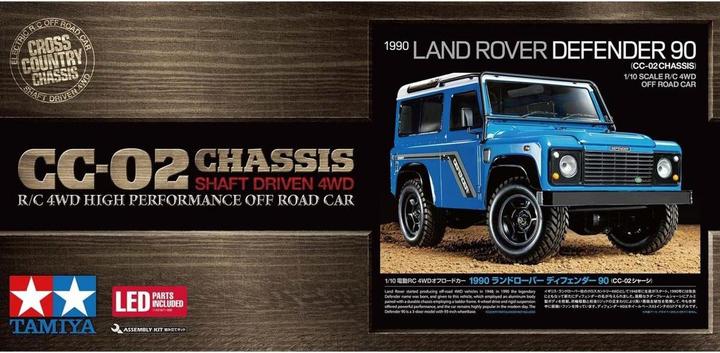 Produktbild Tamiya LandRover Defender 90 CC-02 Elektro 4WD 1:10 Kit
