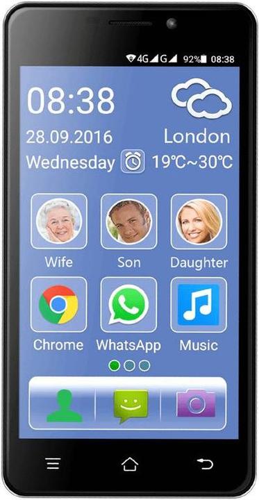Produktbild Switel eSmart M2 (8 GB, Black, 5", Hybrid Dual SIM, 8 Mpx, 4G)