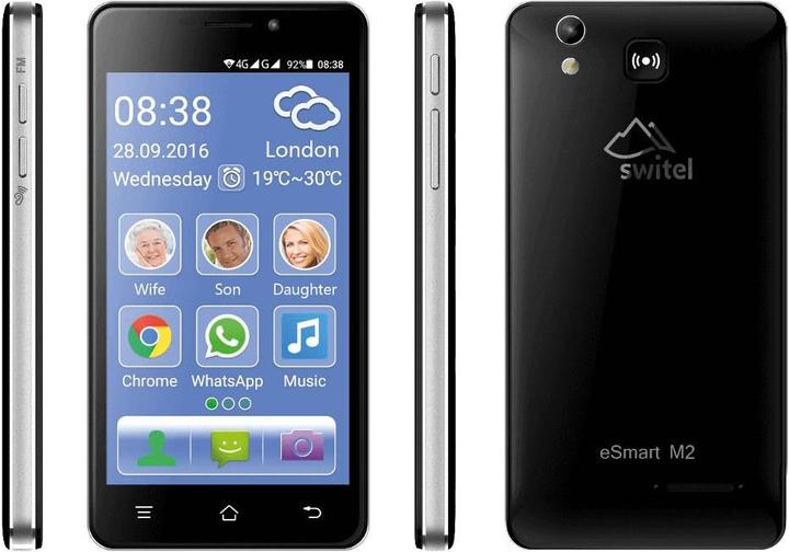 Produktbild Switel eSmart M2 (8 GB, Black, 5", Hybrid Dual SIM, 8 Mpx, 4G)