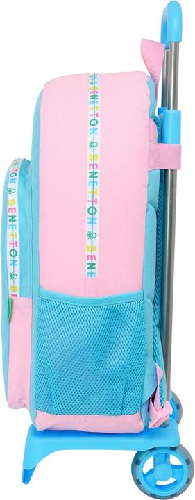 Image du produit Benetton Schulrucksack mit Rädern Unique Rosa türkis 30 x 46 x 14 cm