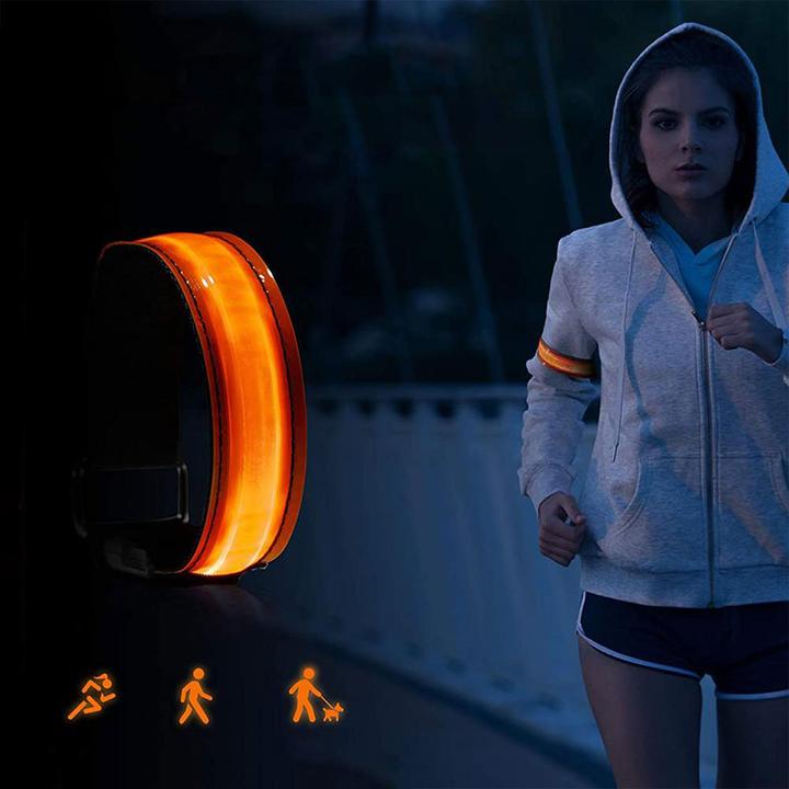 Produktbild Stride Aufladbares USB Leuchtarmband für Kinder / Erwachsene zum Sport