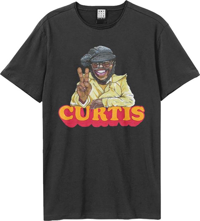 Actual product image Amplified Unisex Adult Peace Curtis Mayfield T-Shirt (M)