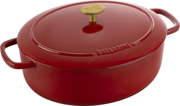 Ballarini Cocotte BELLAMONTE 29 cm ovale 4,5 litres en fonte rouge (29 cm, Cocotte + faitout, Fonte)