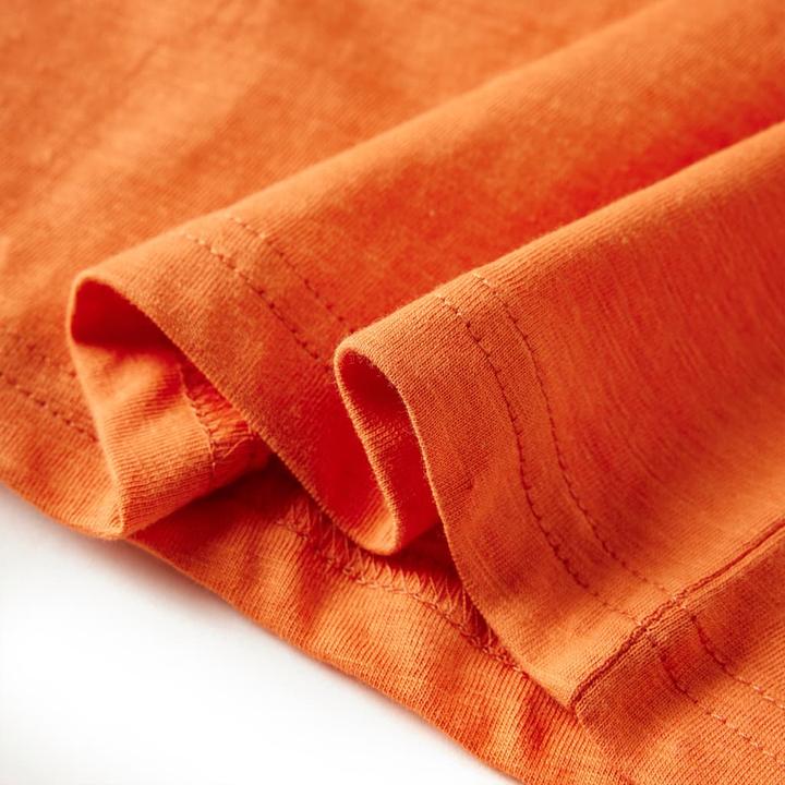 Actual product image VidaXL Children's long-sleeved shirt dark orange 128,Material: 100 (128)