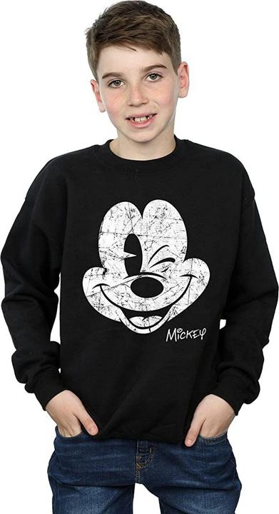 Actual product image Disney Boys Mickey Mouse Face Cotton Sweatshirt (140, 146)