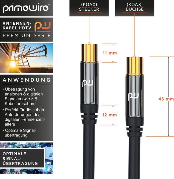 Actual product image Primewire Premium Koaxialkabel (85 dB, Antenna cable)
