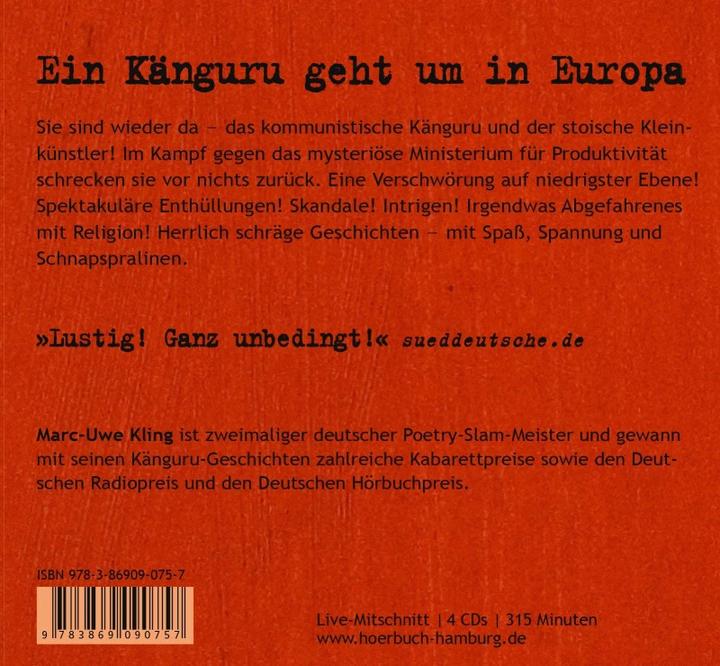 Actual product image The Kangaroo Manifesto (Marc-Uwe Kling, German)