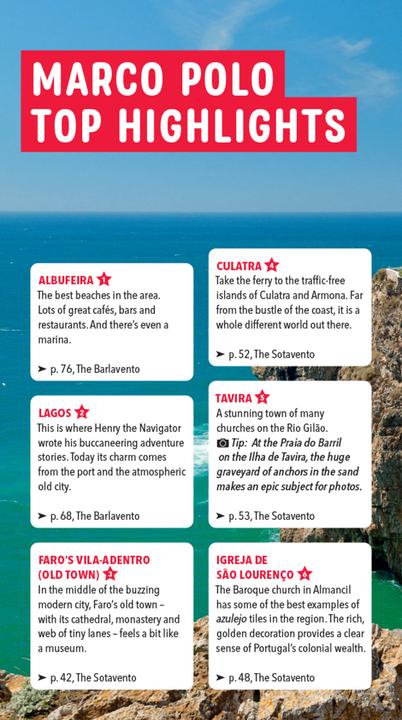 Produktbild Algarve Pocket Travel Guide - with pull out map (Englisch, Marco Polo Travel Publishing, 2023)