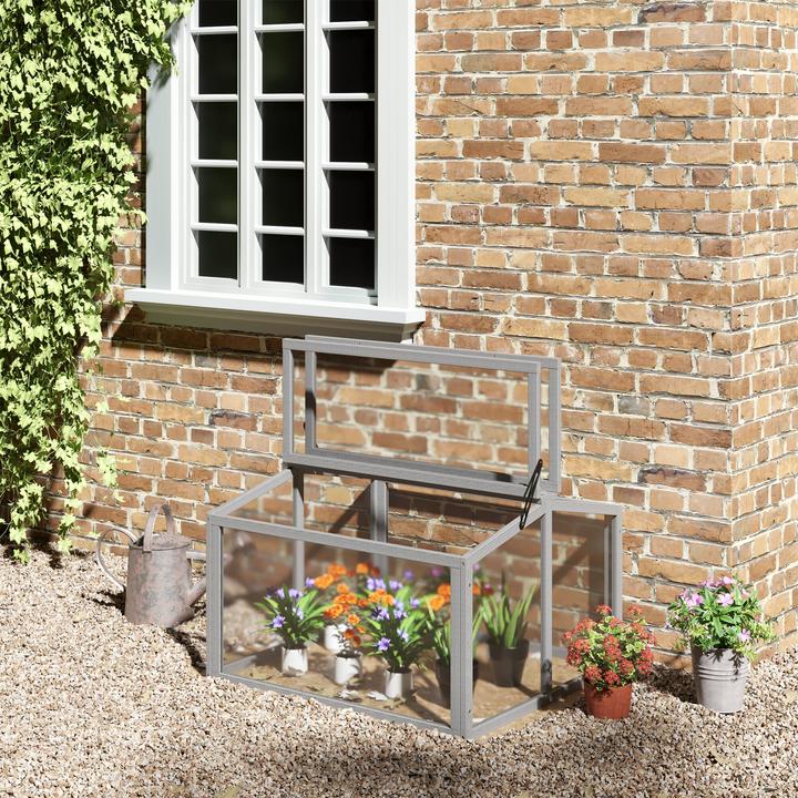 Actual product image Outsunny Raised bed with wooden frame