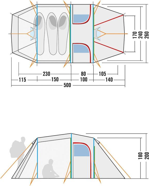 Produktbild Tatonka Family Camp Tent (Tunnelzelt, 7.30 kg, 3 Personen)