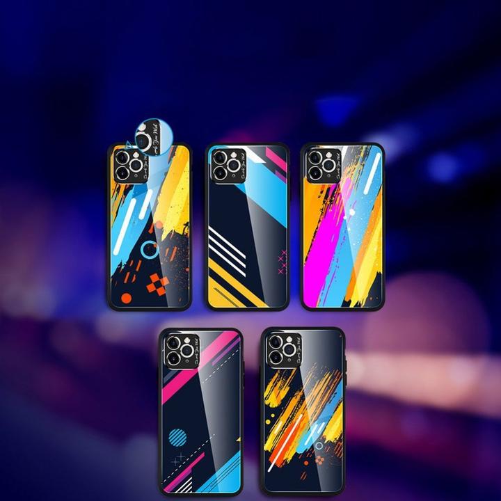 Immagine prodotto Hurtel Custodia in vetro colorato Cover resistente con retro in vetro temperato e copertura della (Apple iPhone 11 Pro Max)