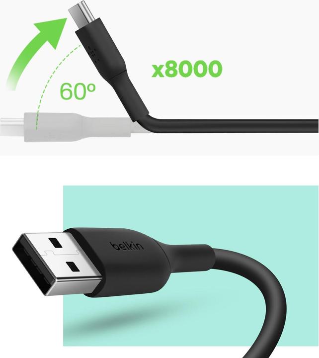 Actual product image Belkin USB A - USB C (1 m, USB 2.0)