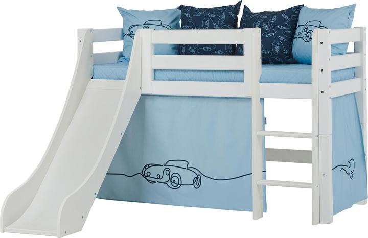 Immagine prodotto Hoppekids Tenda CARS per letti per bambini a mezza altezza (superficie di appoggio 70x160 cm) in DREAM BLUE
