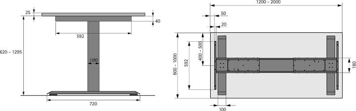 Produktbild Hettich Tischgestell-Set LegaDrive Basic