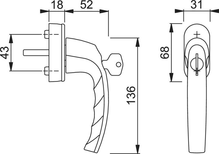 Produktbild Hoppe Fenstergriff Atlanta (Türgriff)