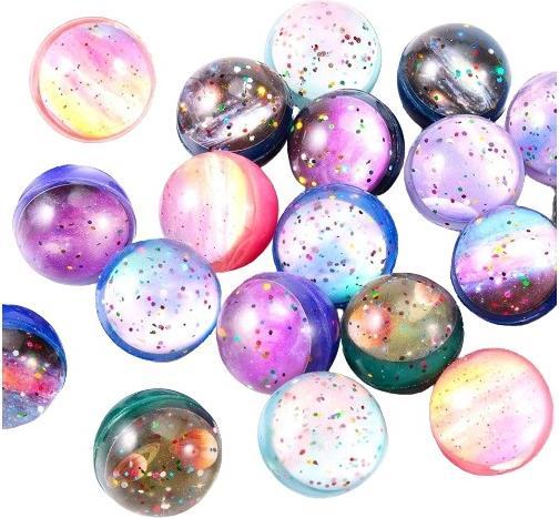 Produktbild I Am Creative (20er Set) Ø32mm Gummi Ball Bouncing Hüpfball Spielzeug Mitgebsel Flummi - Weltraum