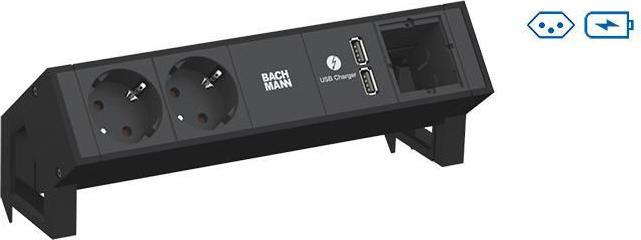 Produktbild Bachmann DESK2 1xCH 90° USB Charger (1 x, Typ 13, 0.20 m)